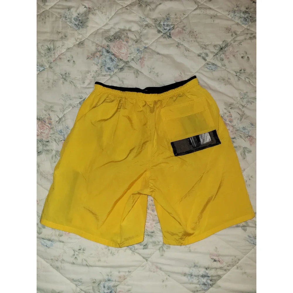 Vintage Speedo Swim Trunks Yellow‎ Shorts Men's Large Dry Bag Mesh Lined